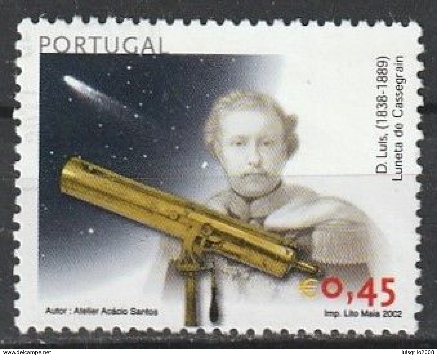 Portugal, 2002 - Astronomia, €0,45 -|- Mundifil - 2862 - Oblitérés
