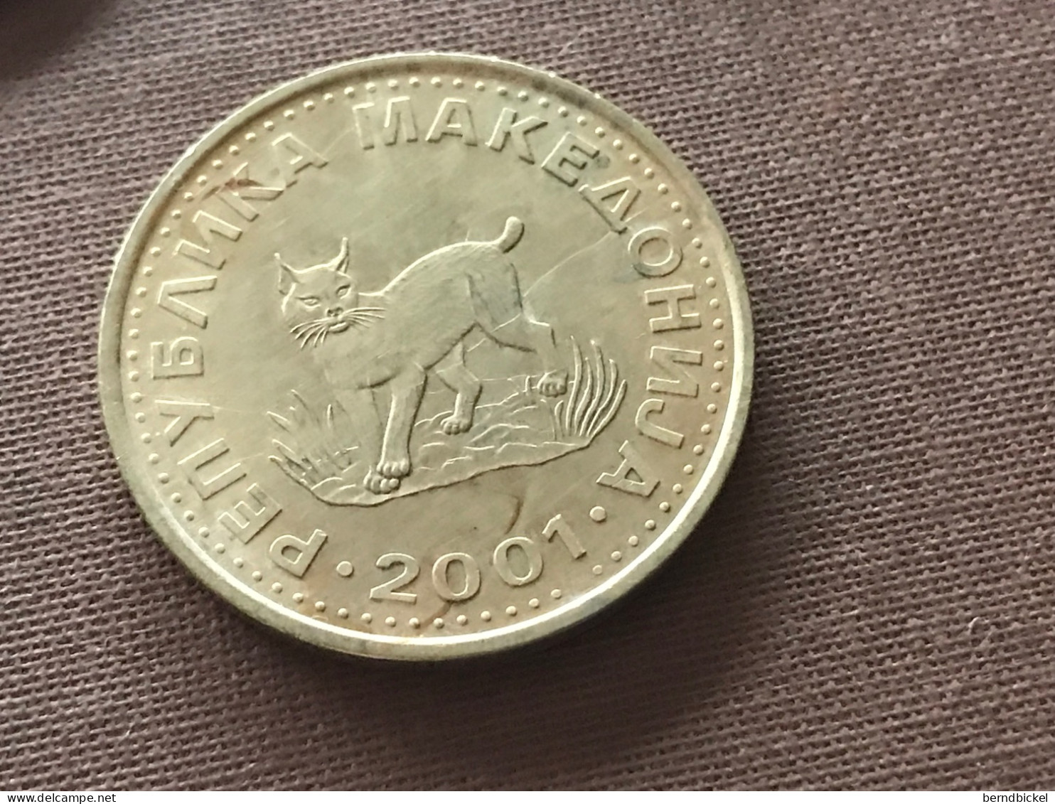 Münze Münzen Umlaufmünze Mazedonien 5 Dinar 2001 - Noord-Macedonië