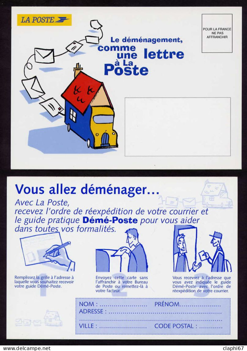 France Carte De Changement D'adresse De La Poste Neuve Déménagement - Camiones