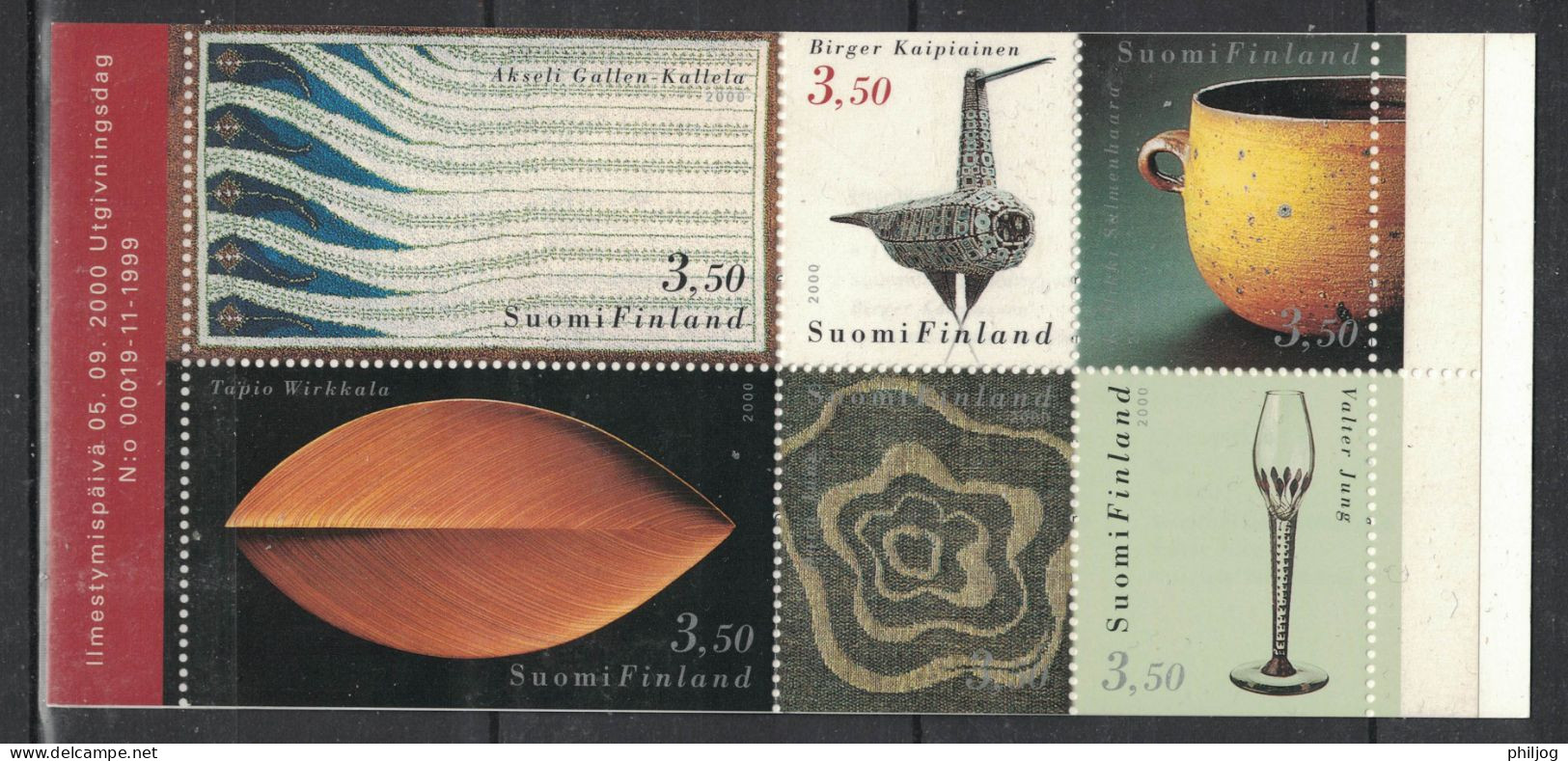 Finlande 2000 - Yvert C1503 Neuf SANS Charnière - Scott#1141 - Facit H52 - Design Finlandais, Art, Artisanat - Carnets