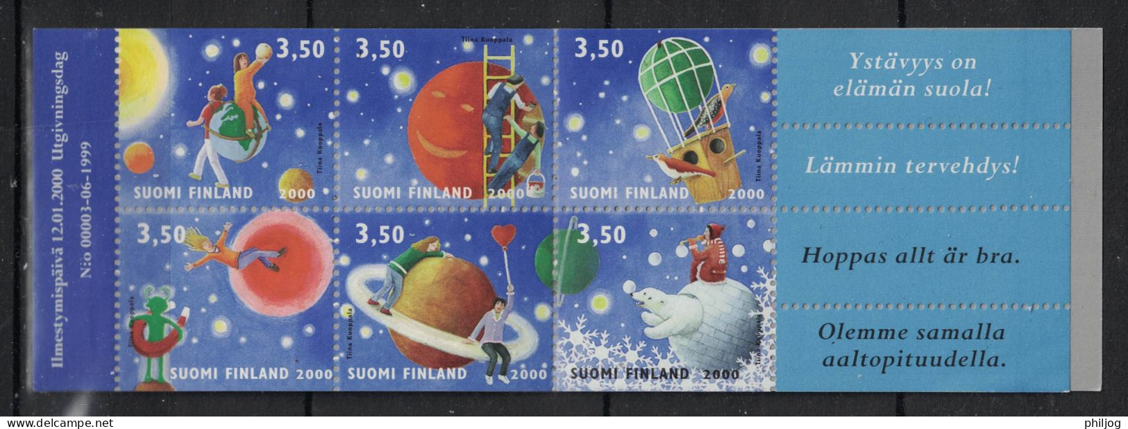 Finlande 2000 - Yvert C1477 Neuf SANS Charnière - Scott#1124 - Facit H49 - Salutation, Dessins, Enfants - Booklets