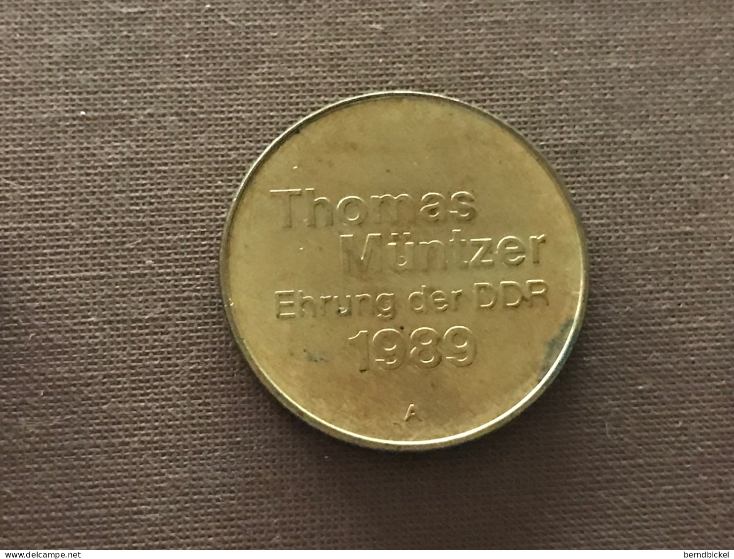 Münze Münzen Medaille DDR Thomas Müntzer Ehrung Der DDR 1989 - Royaux/De Noblesse