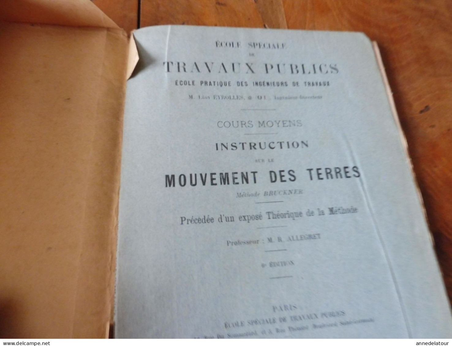 (Rare Procédé) Année 1905 Etude  LES MOUVEMENTS DES TERRES  - Imp Par Duplication Sur Pierre Humide - Dim. 23 X 17 Cm) - 18 Ans Et Plus