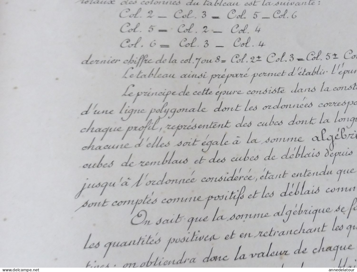 (Rare procédé) Année 1905 Etude  LES MOUVEMENTS DES TERRES  - imp par duplication sur pierre humide - dim. 23 x 17 cm)