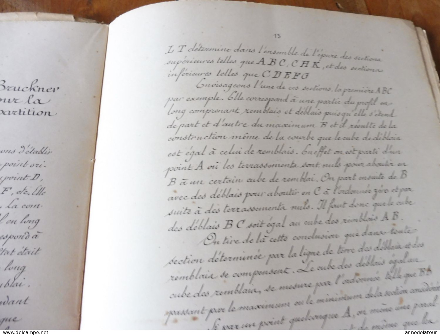 (Rare procédé) Année 1905 Etude  LES MOUVEMENTS DES TERRES  - imp par duplication sur pierre humide - dim. 23 x 17 cm)