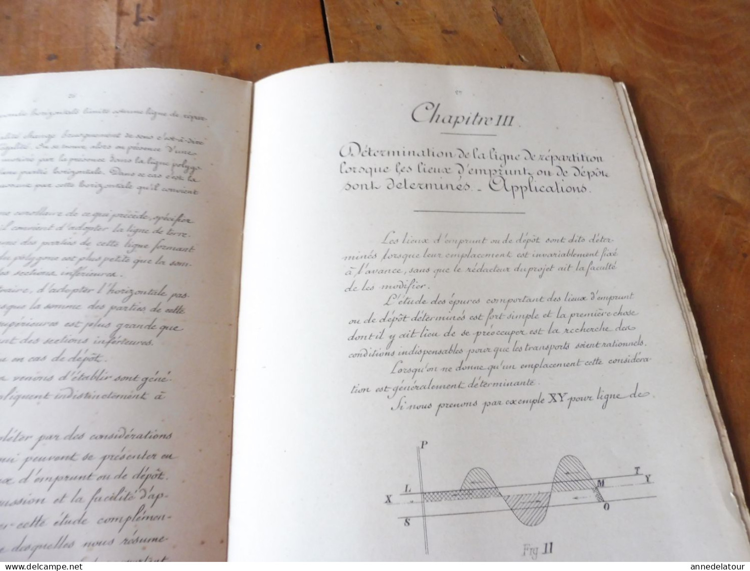 (Rare procédé) Année 1905 Etude  LES MOUVEMENTS DES TERRES  - imp par duplication sur pierre humide - dim. 23 x 17 cm)