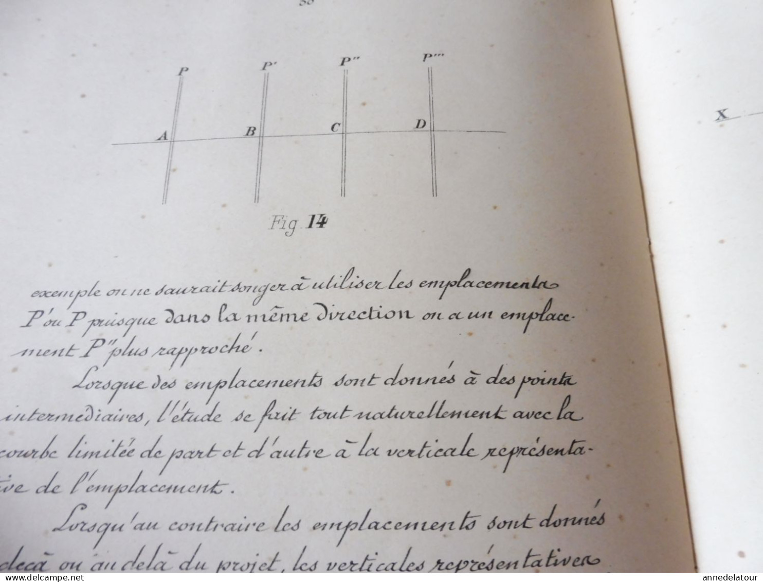 (Rare procédé) Année 1905 Etude  LES MOUVEMENTS DES TERRES  - imp par duplication sur pierre humide - dim. 23 x 17 cm)