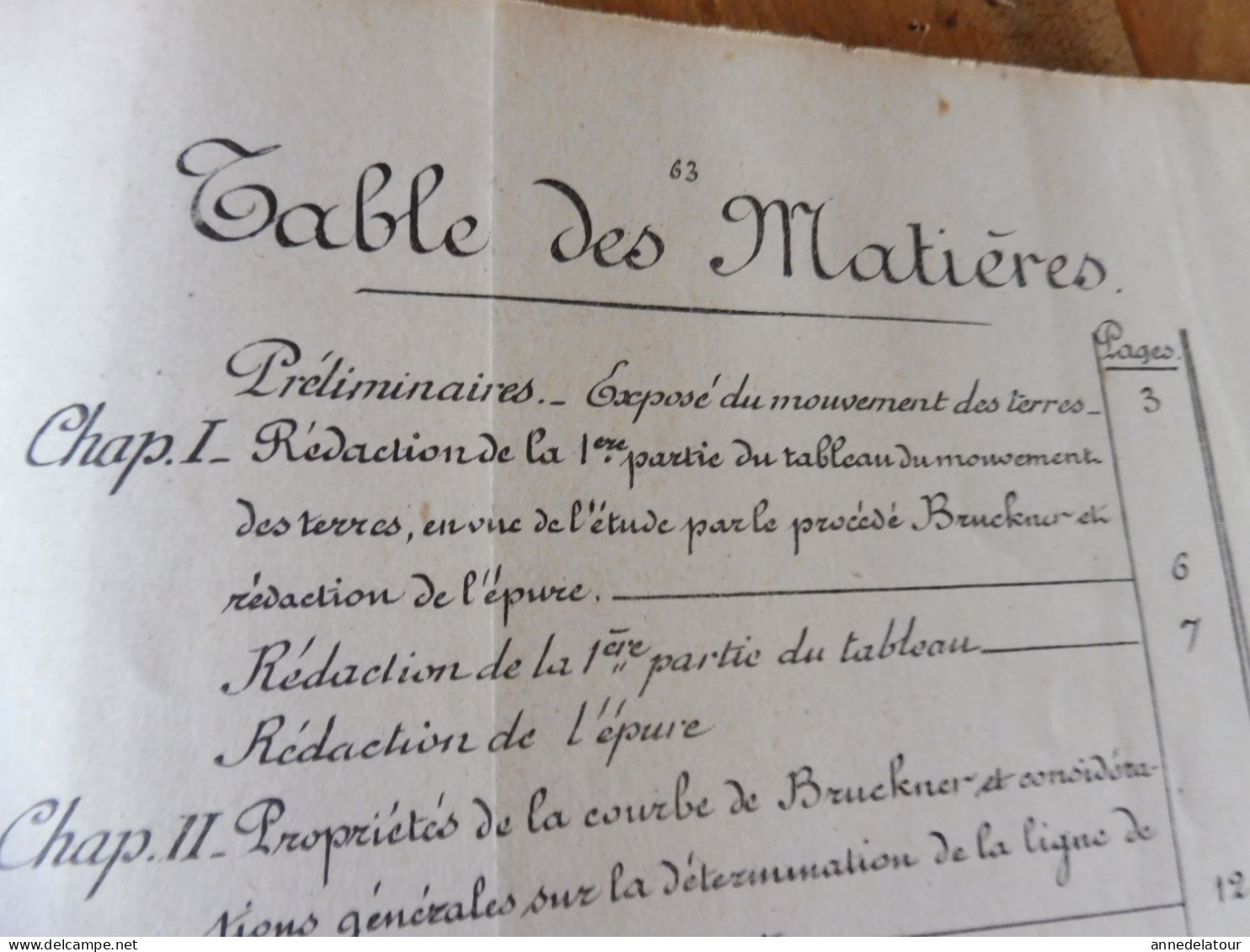 (Rare procédé) Année 1905 Etude  LES MOUVEMENTS DES TERRES  - imp par duplication sur pierre humide - dim. 23 x 17 cm)