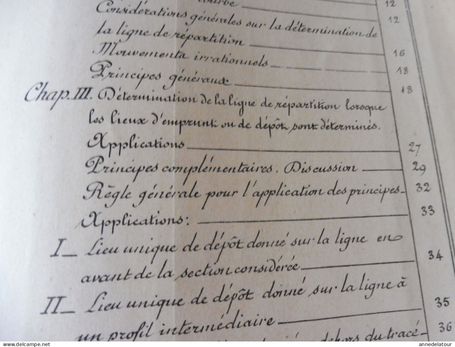 (Rare procédé) Année 1905 Etude  LES MOUVEMENTS DES TERRES  - imp par duplication sur pierre humide - dim. 23 x 17 cm)