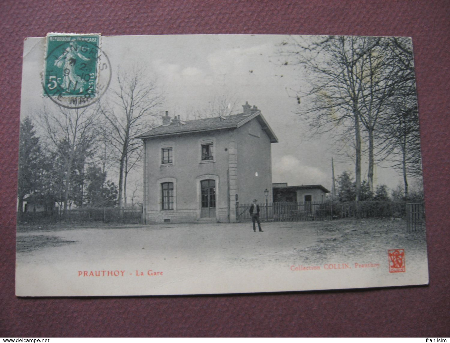 CPA 52 PRAUTHOY La Gare Extérieur - Prauthoy