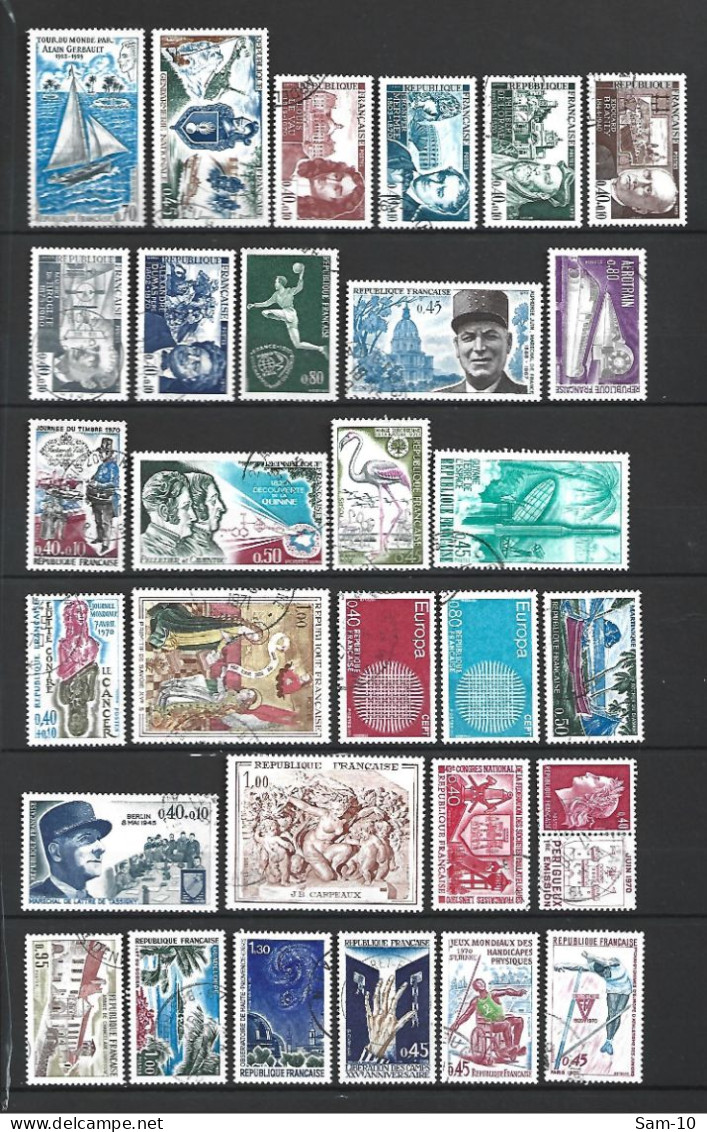 Année 1970 De France Oblitéré N 1621 / 1662  Année Complète - 1970-1979