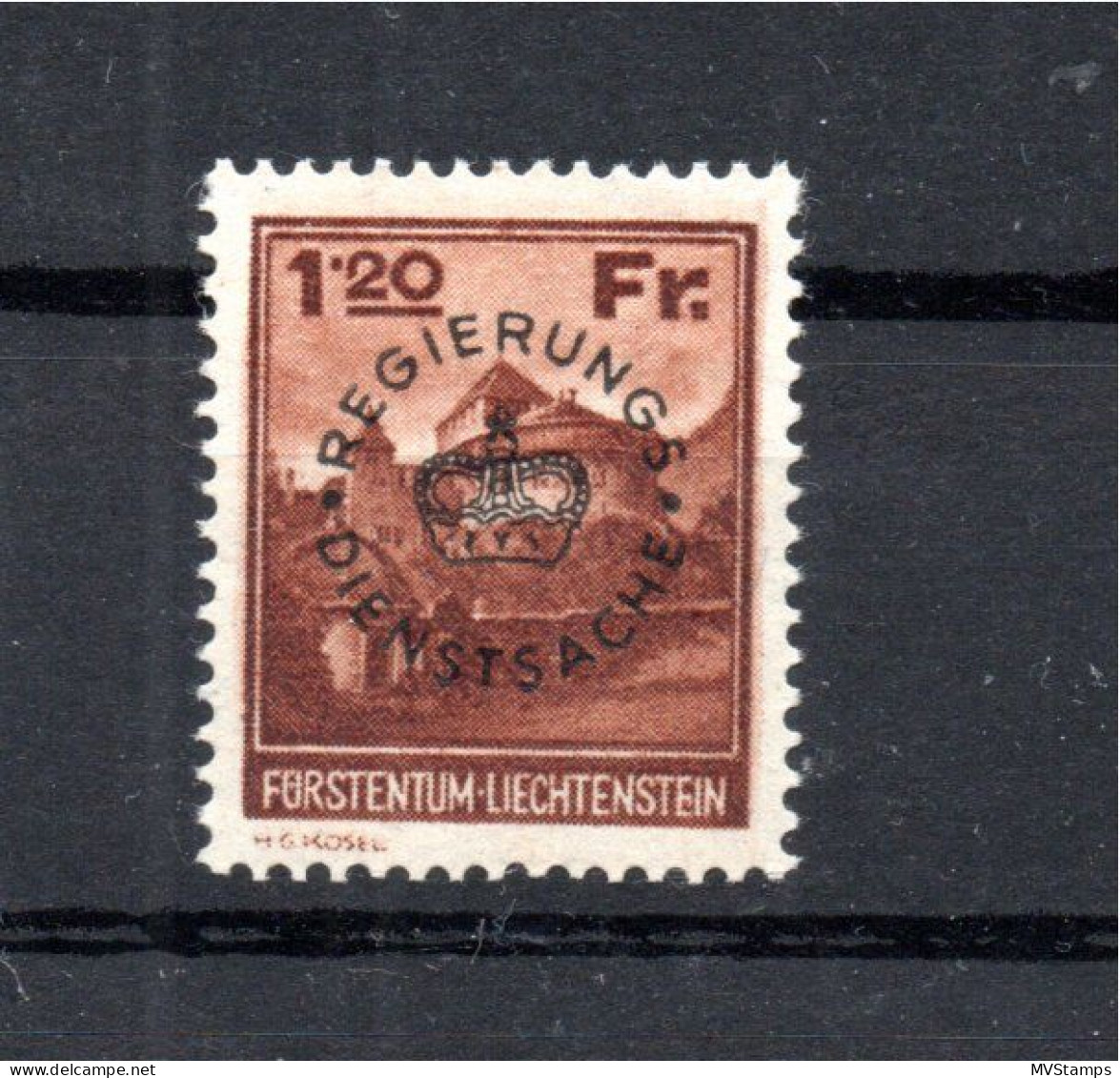 Liechtenstein 1933 Dienstmarke D 10 Mit Aufdruck Ungebraucht/MLH - Oficial