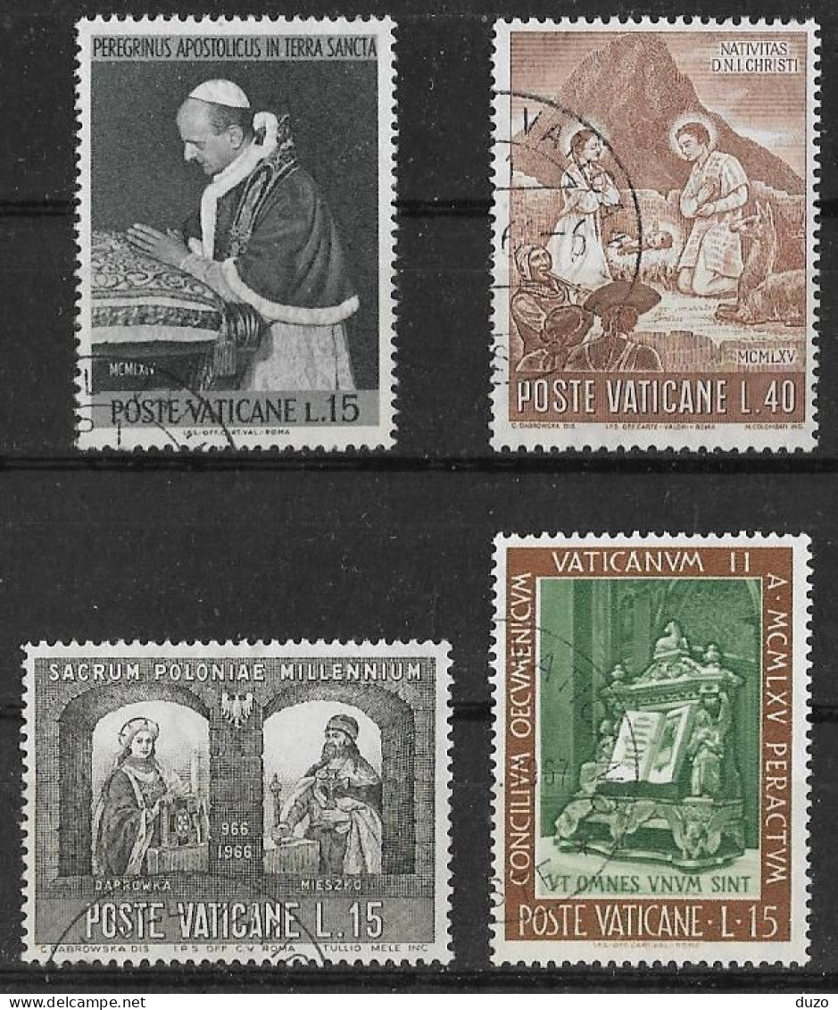 Vatican 1964/66  -  Michel N° 442/488/502/509 (o). - Usados