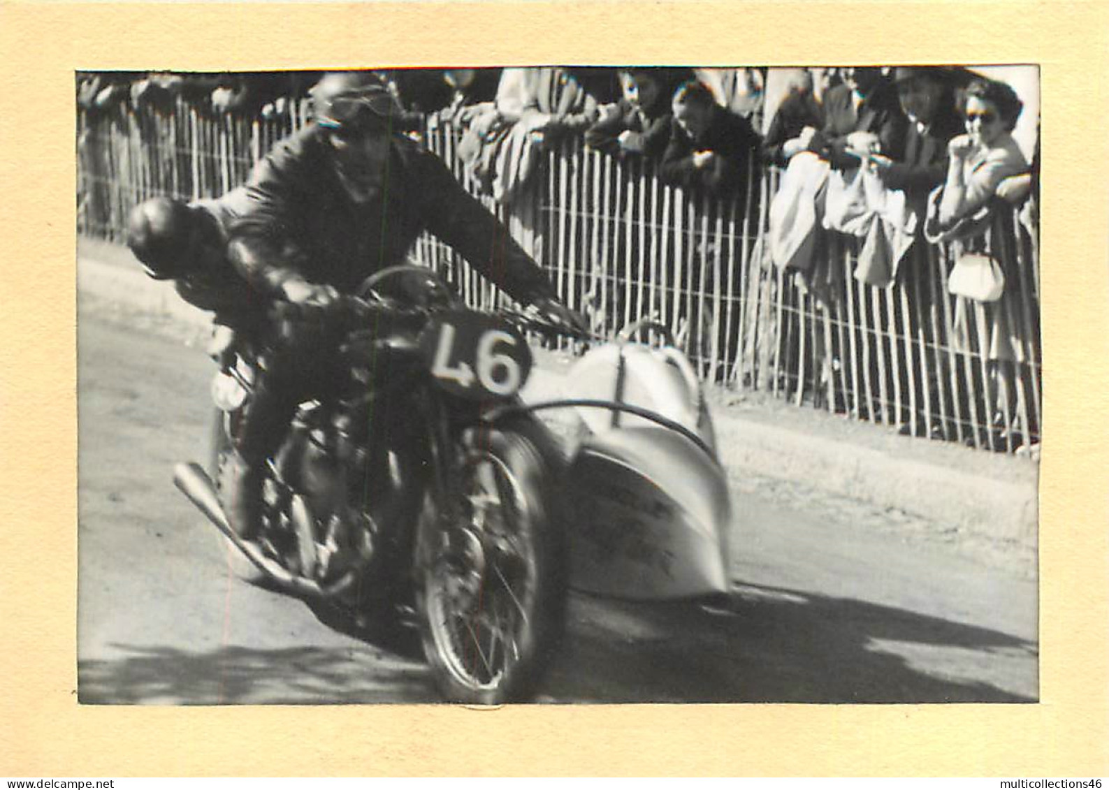 141123 - PHOTO 26 MAI 1949 SPORT MOTO - 3e CIRCUIT INTERNATIONAL DE TARARE - SIDE CAR Maille Norton N°46 - Motorcycle Sport