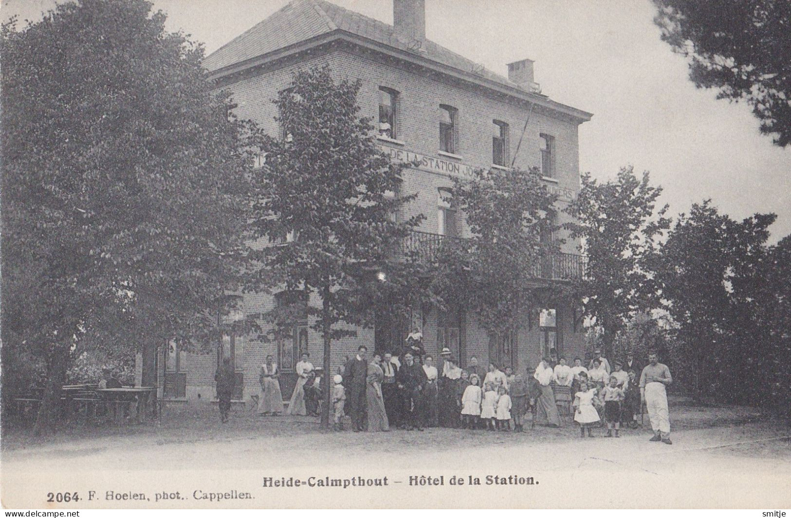 HEIDE KALMTHOUT 1910 HOTEL DE LA STATION - MOOIE ANIMATIE - HOELEN KAPELLEN 2064 - Kalmthout