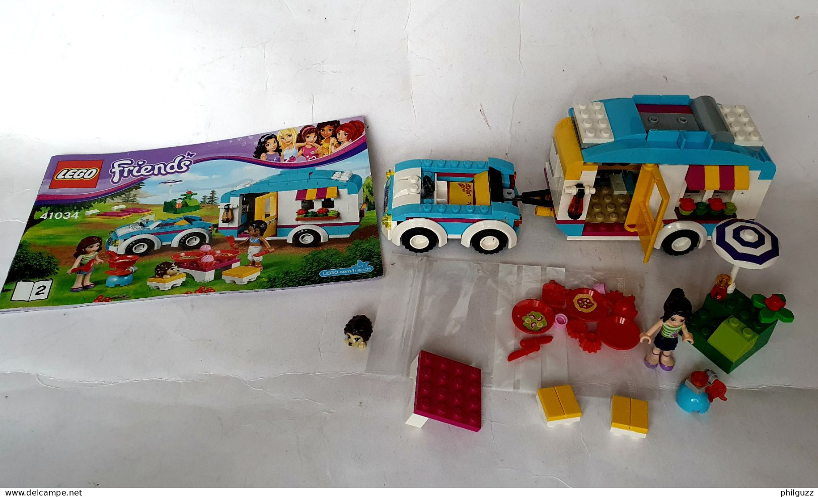 EQUIVALENCE BOITE FIGURINES LEGO FRIENDS VOITURE ET CARAVANE 41034 - Lego System