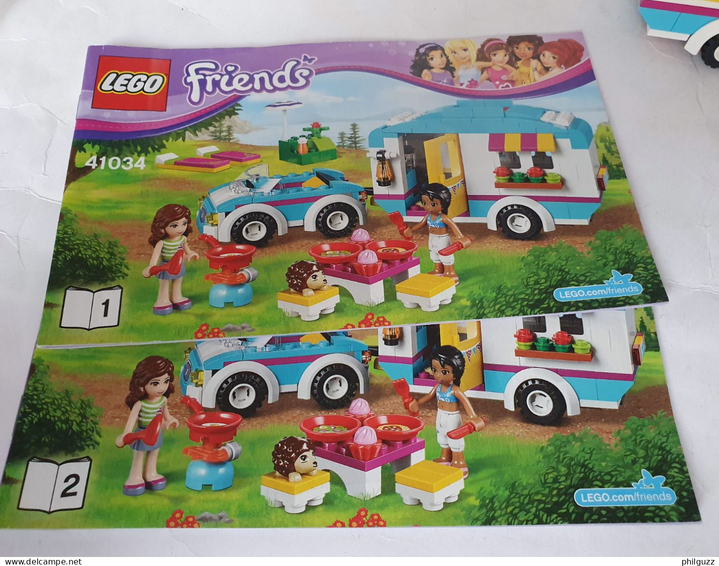 EQUIVALENCE BOITE FIGURINES LEGO FRIENDS VOITURE ET CARAVANE 41034 - Lego System