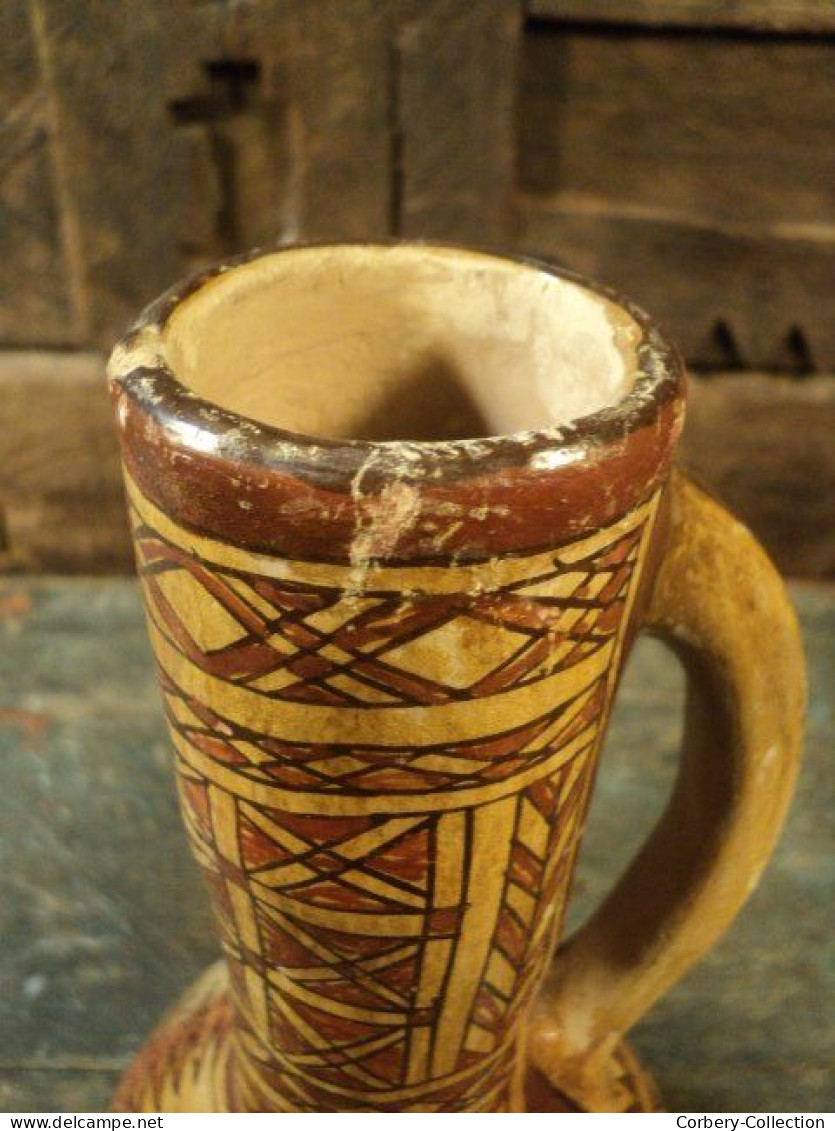 Ancien Pichet Céramique Kabyle Chenoua Poterie Berbère / Terracotta