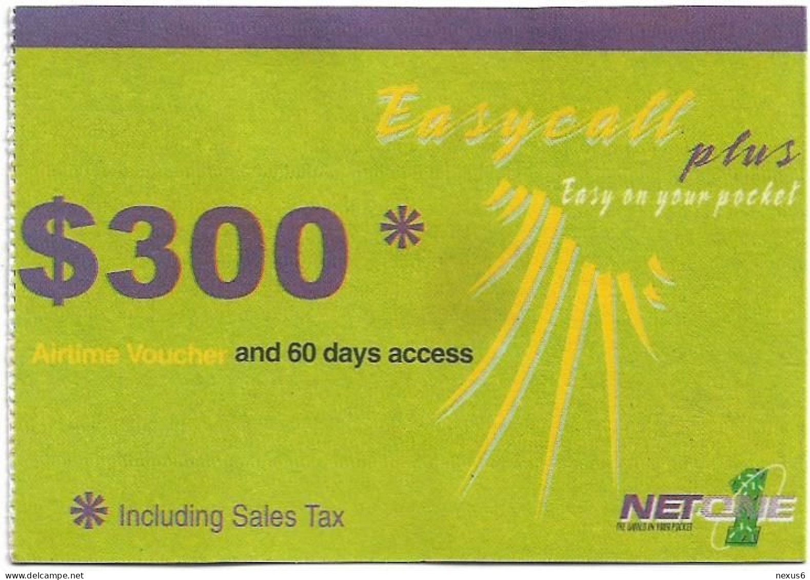 Zimbabwe - NET1ONE - EasyCall Plus Airtime, Big Size GSM Refill 300$, Used - Simbabwe