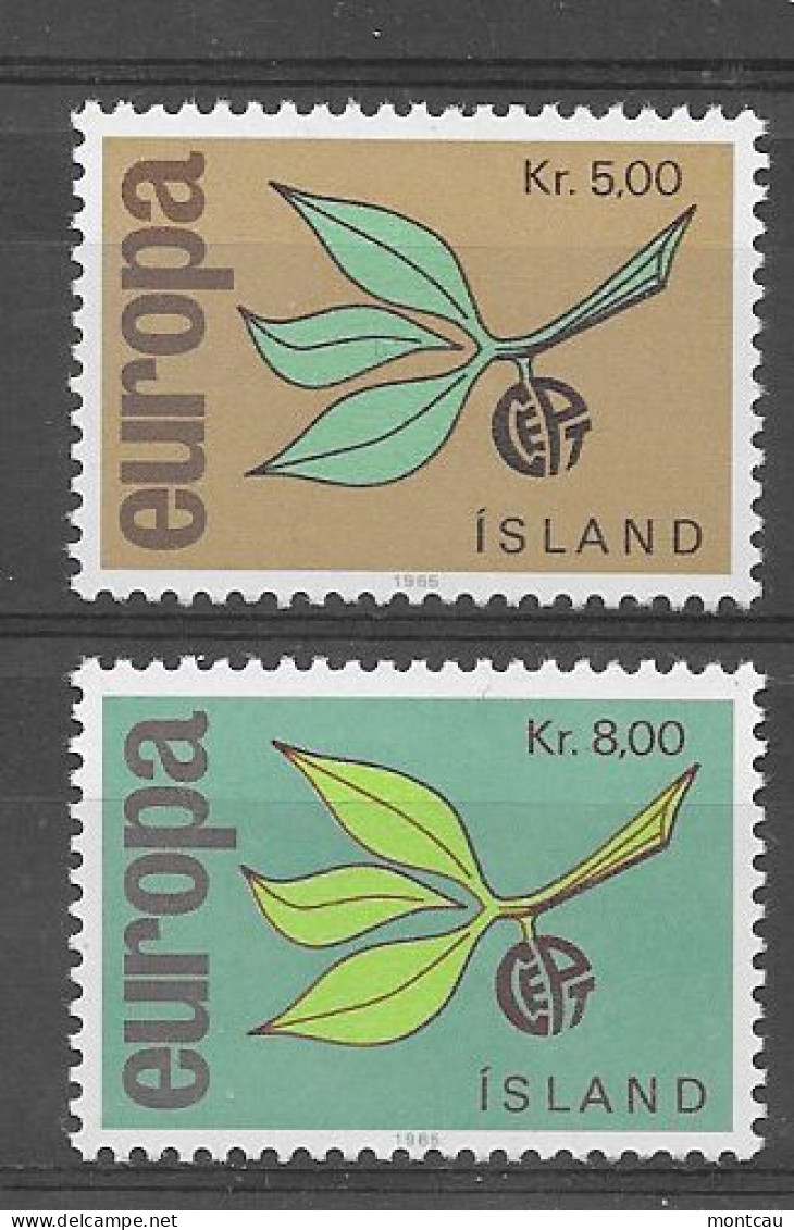 Islandia 1965.  Europa Mi 395-96  (**) - 1965