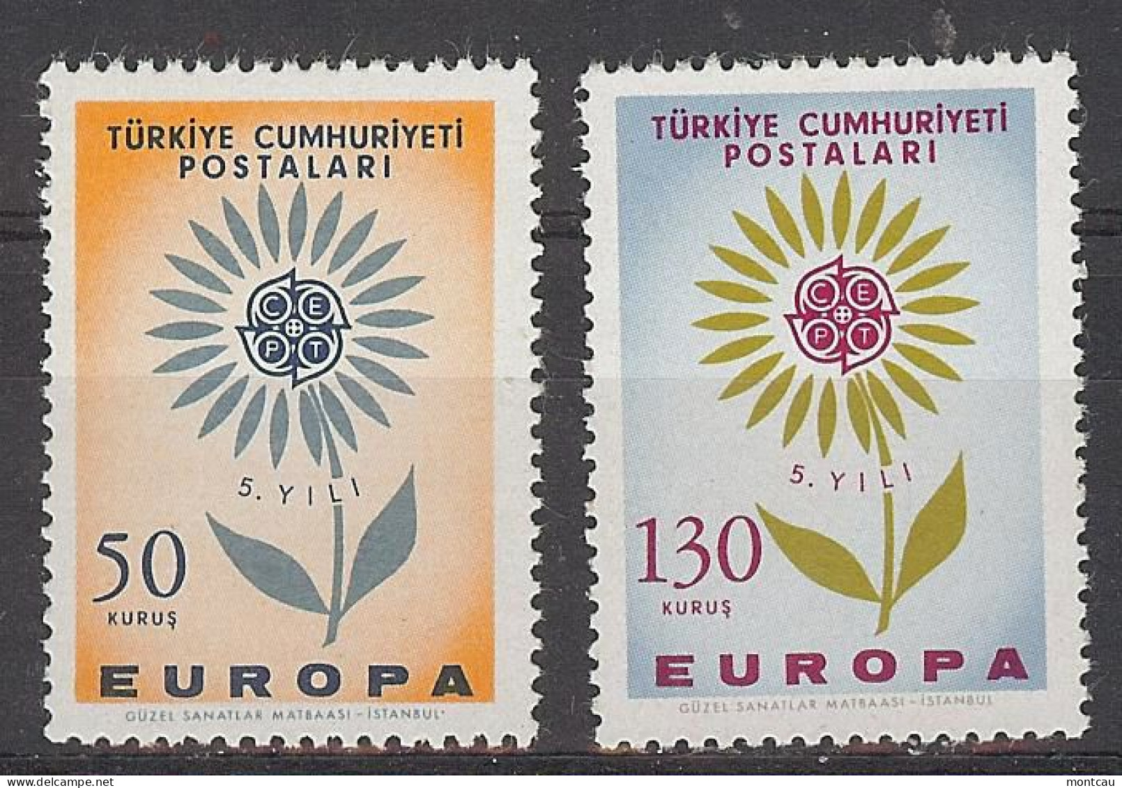 Europa 1964. Turkiye Mi 1917-18 (**) - 1964