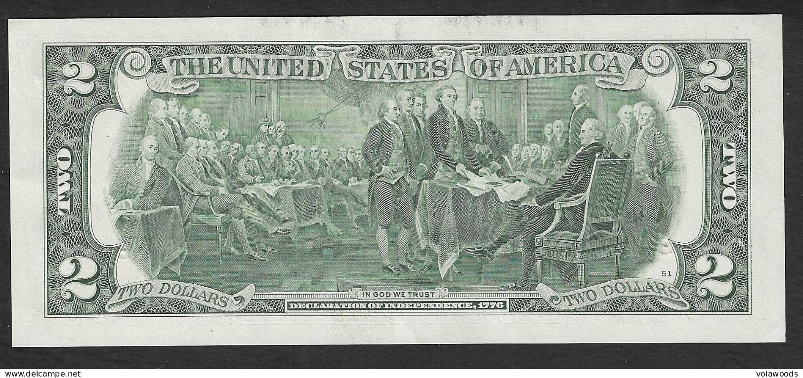 USA - Banconota Non Circolata FdS UNC Da 2 Dollari P-538C Philadelphia In Folder - 2013 #19 - Billetes De La Reserva Federal (1928-...)