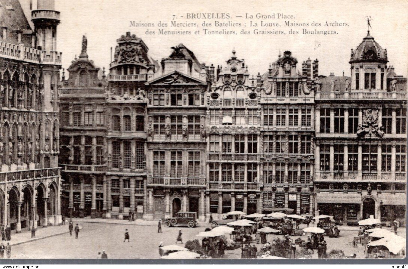 CPA - Belgique - Bruxelles - La Grand'Place - Maisons Des Merciers, Des Bateliers ... - Marchés