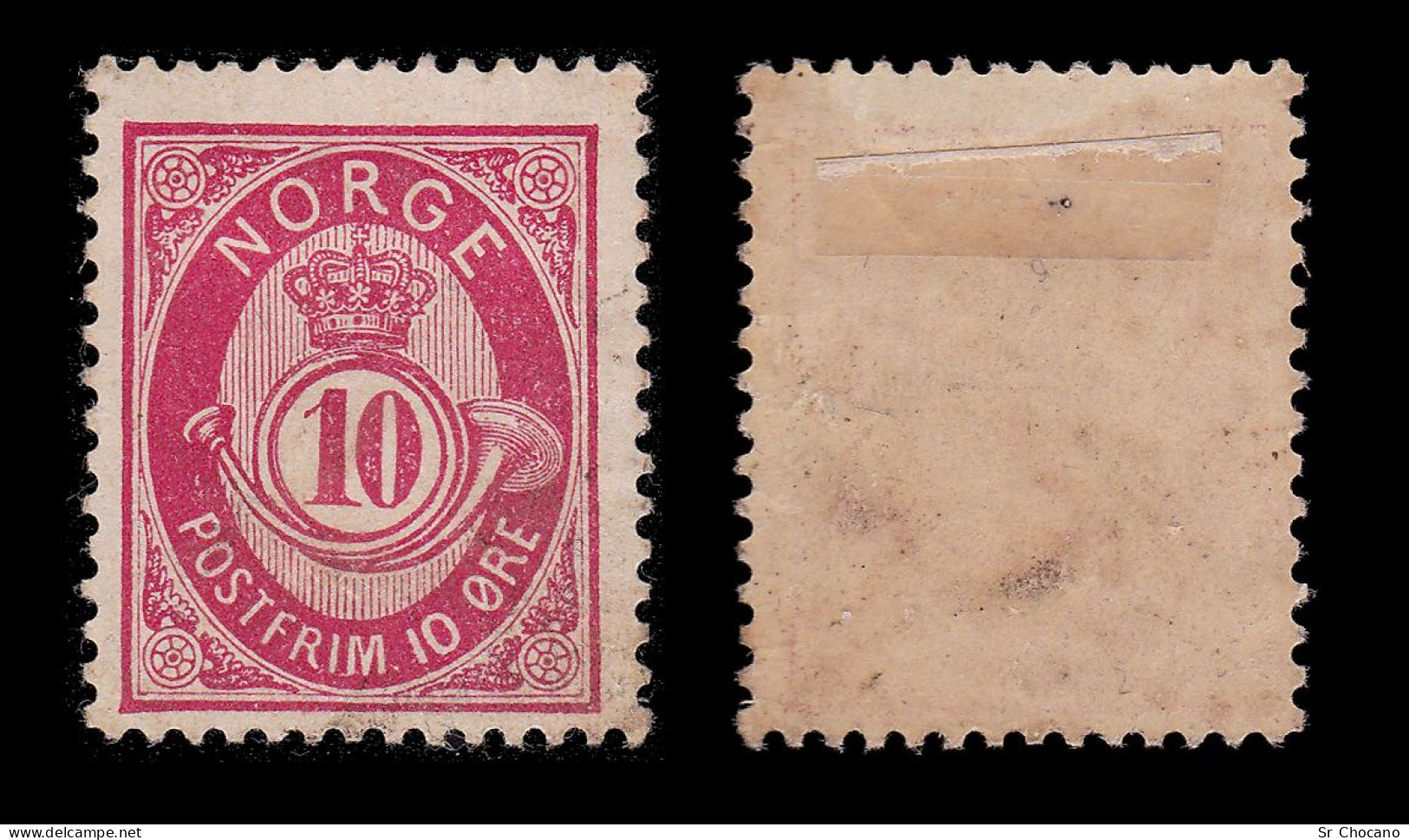 NORWAY.1882/93.10o Rose.Scott 40.MH - Neufs