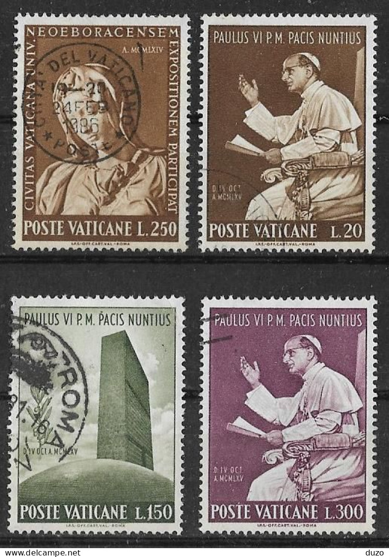 Vatican 1964/66  -  Y&T N° 404/434/436/437 (o). - Gebruikt