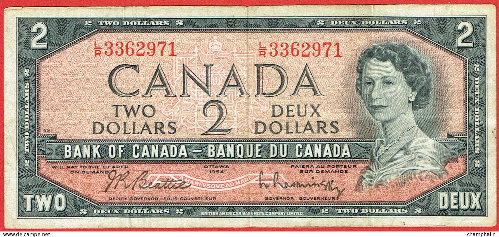 Canada - Billet De 2 Dollars - Elizabeth II - 1954 - P76b - Kanada