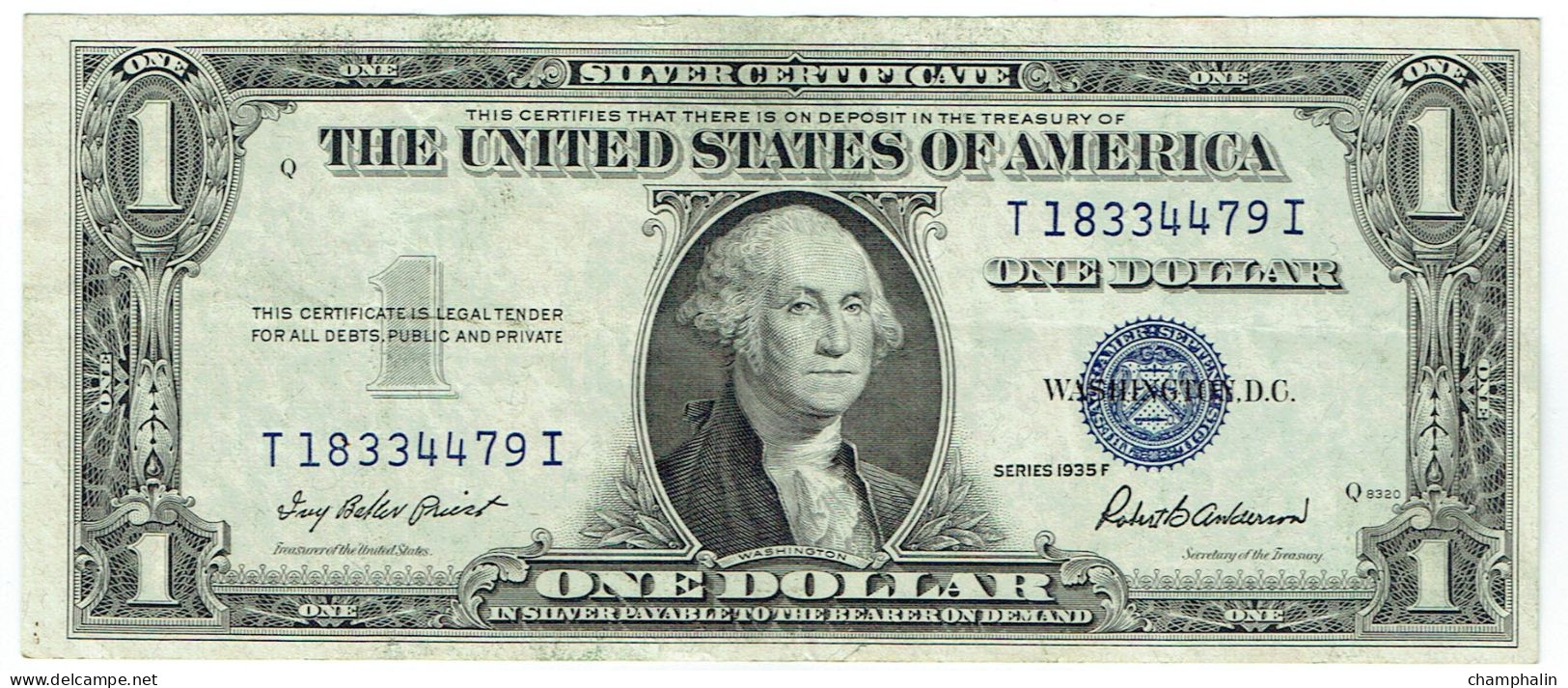 Etats-Unis - Billet De 1 Dollar - Silver Certificate - Séries 1935F - George Washington - P416D2f - Certificaten Van Zilver (1928-1957)