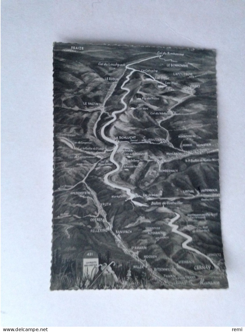 68 Route Des Crêtes De CERNAY Au Col Du BONHOMME SAINTE-MARIE-aux-MINES UfFFHOLTZ En 1955 - Cernay