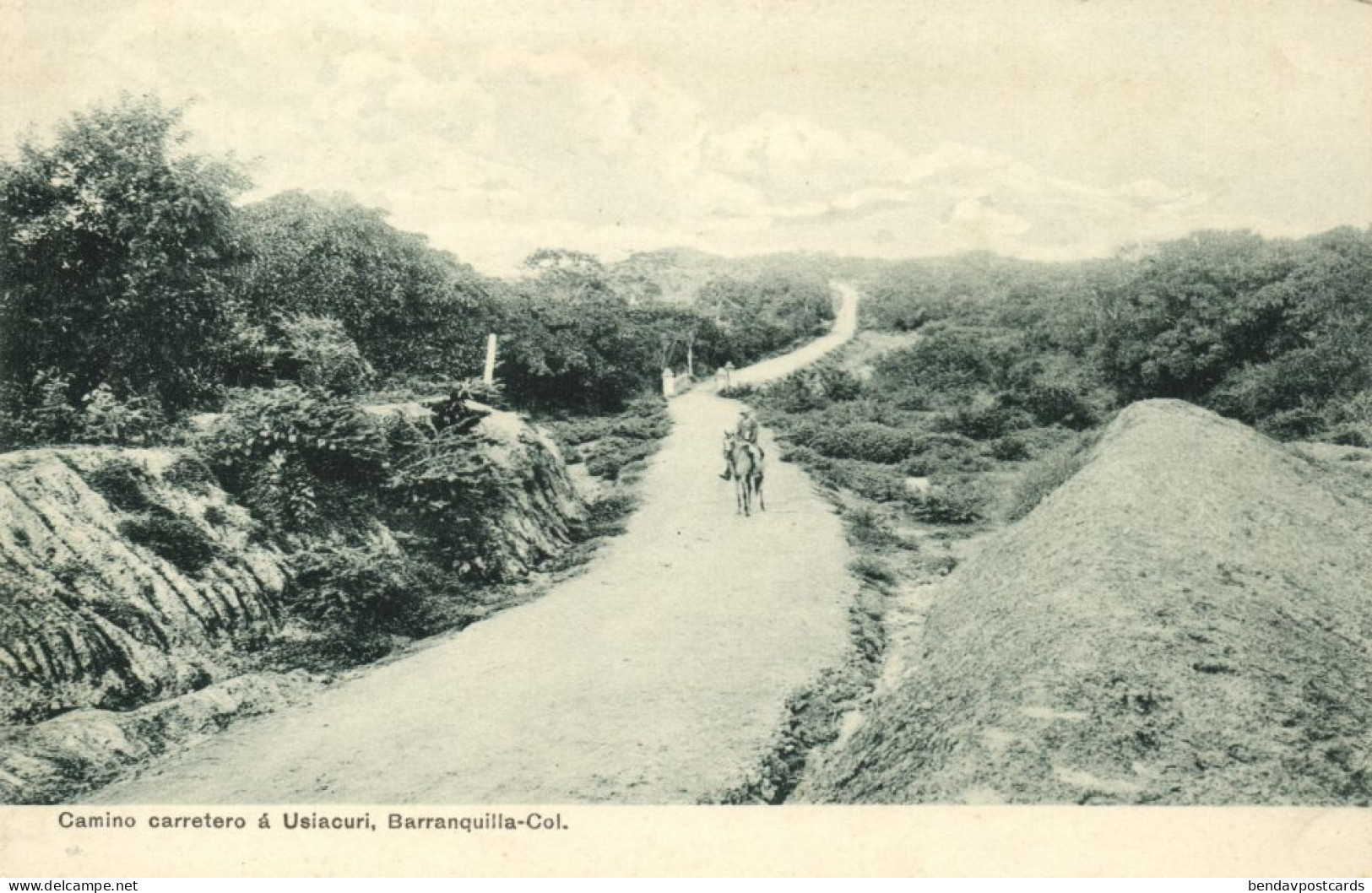 Colombia, BARRANQUILLA, Camino Carretero á Usiacuri (1910s) Postcard - Colombie