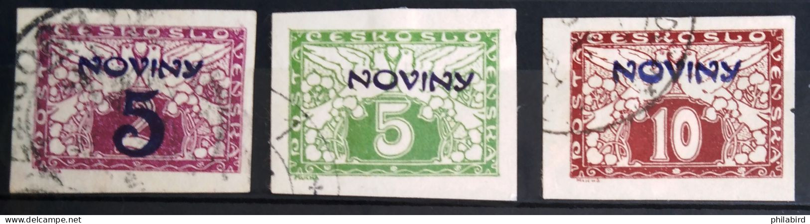 TCHECOSLOVAQUIE                       N°  14/16                         OBLITERE - Newspaper Stamps