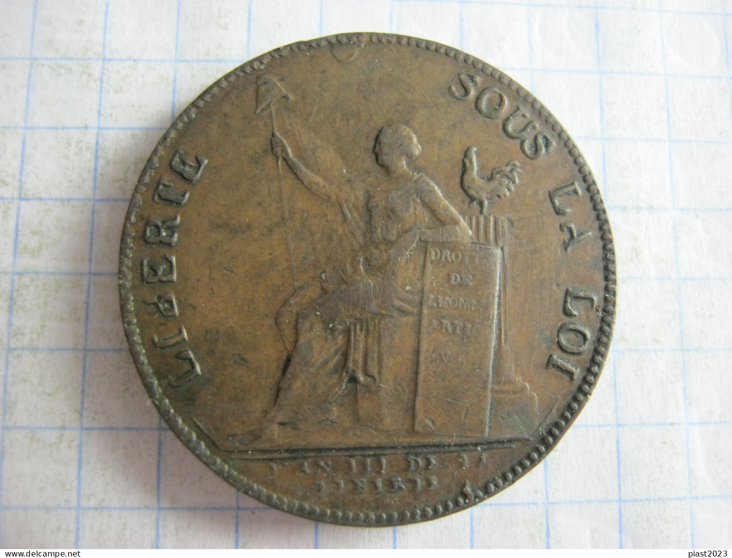 France 2 Sols 1791 Monneron - 1791-1792 Verfassung 