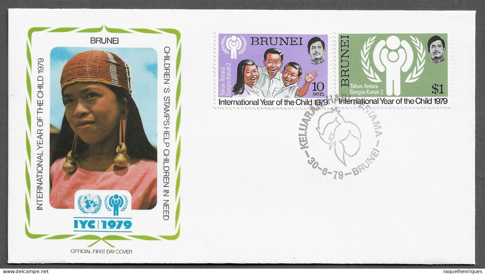 BRUNEI FDC COVER - 1979 International Year Of The Child SET FDC (FDC79#05) - Brunei (1984-...)