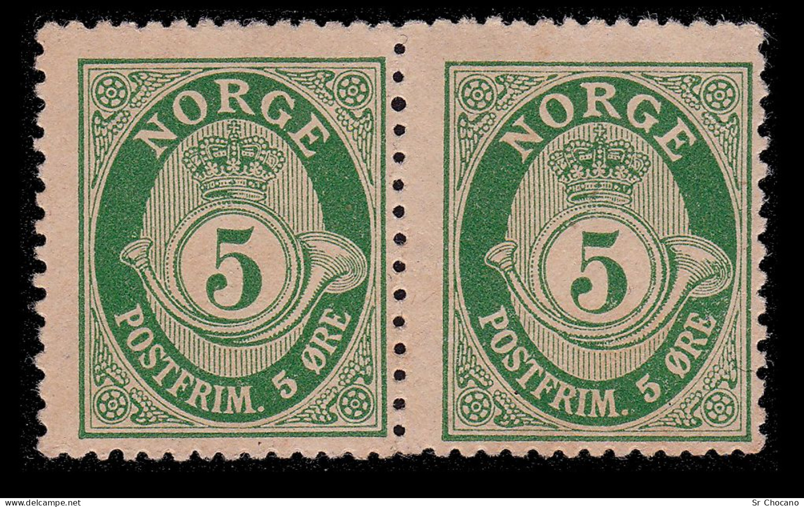 NORWAY STAMPS.1910-29.Scott 77.5o.Blk 2.MNH . - Neufs