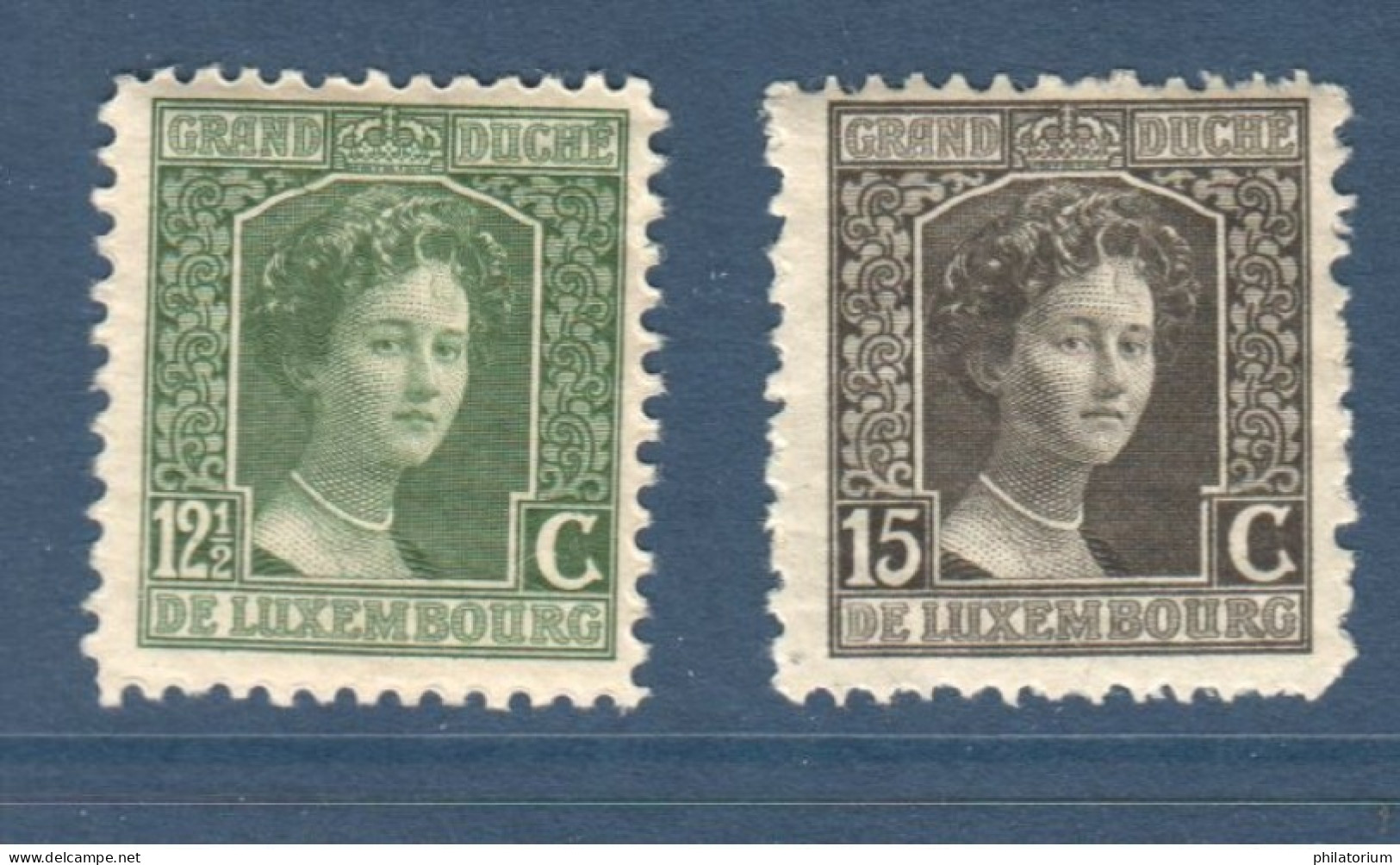 Luxembourg, Yv 96, 97, Mi 93, 94, **, - 1914-24 Marie-Adelaide