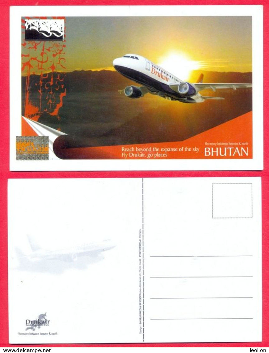 BHUTAN Drukair Airplane 2000s DrukAir Corporation Picture Postcard A BHOUTAN - Bhoutan