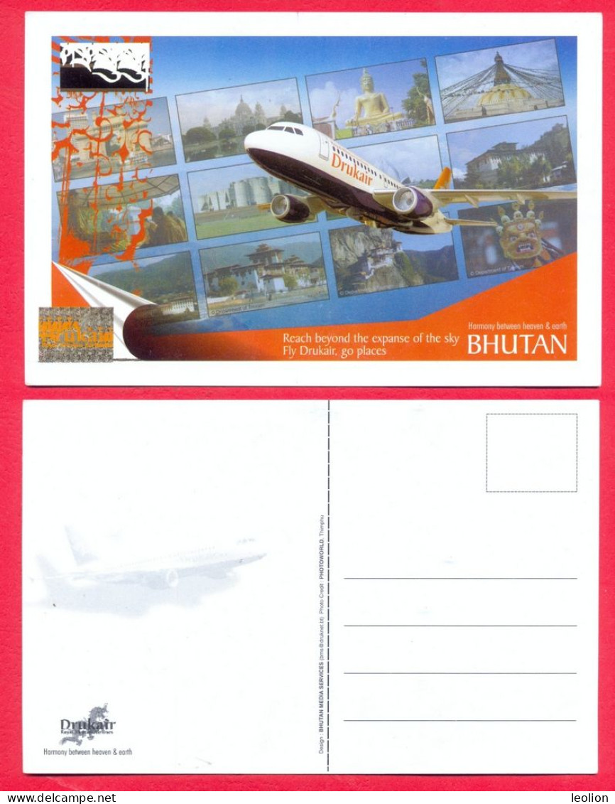 BHUTAN Drukair Airplane 2000s DrukAir Corporation Picture Postcard B BHOUTAN - Bután