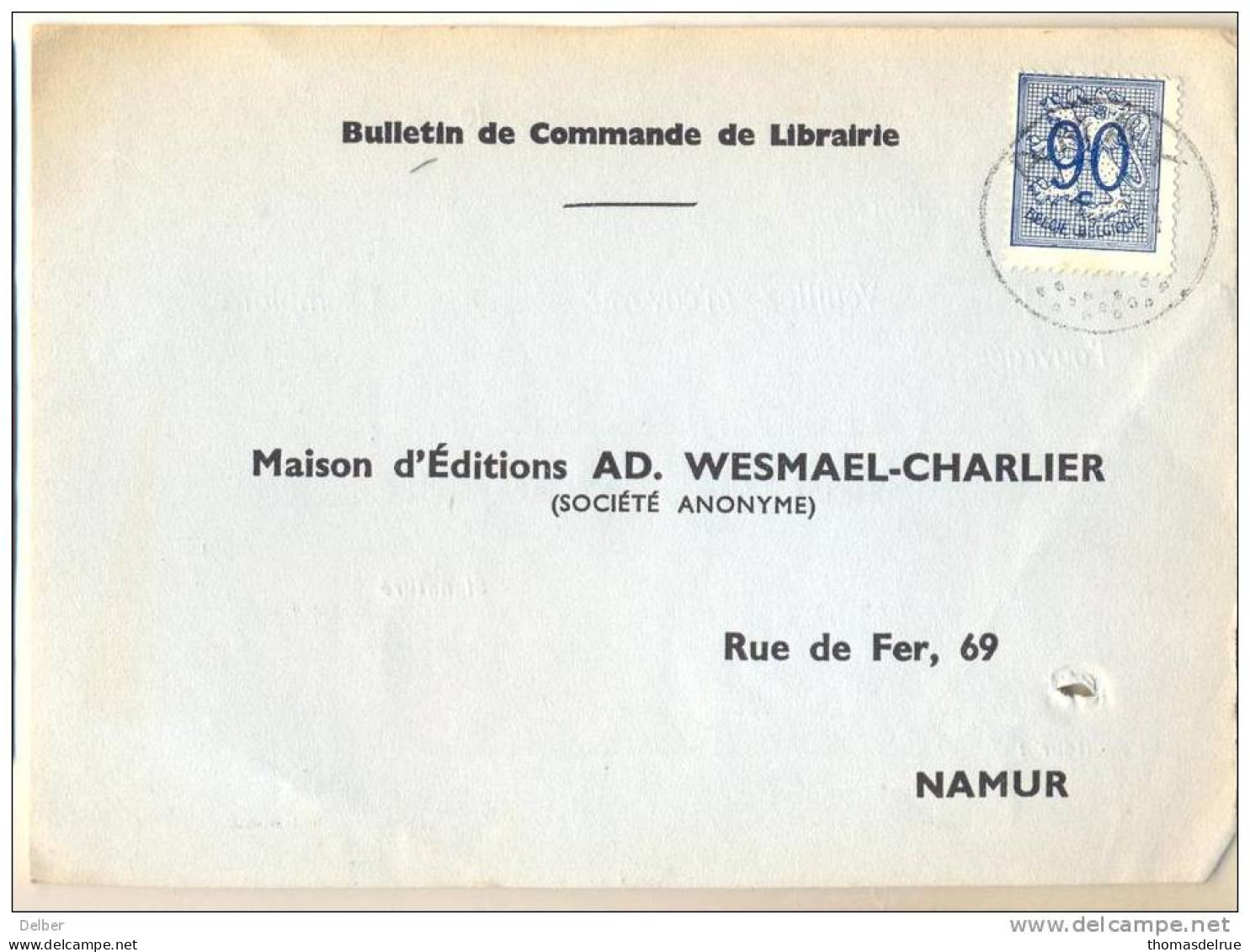 1p458: Drukwerkkaart  Verstuurd: N° 858: AMAY  1952 >Namur.. - 1951-1975 León Heráldico