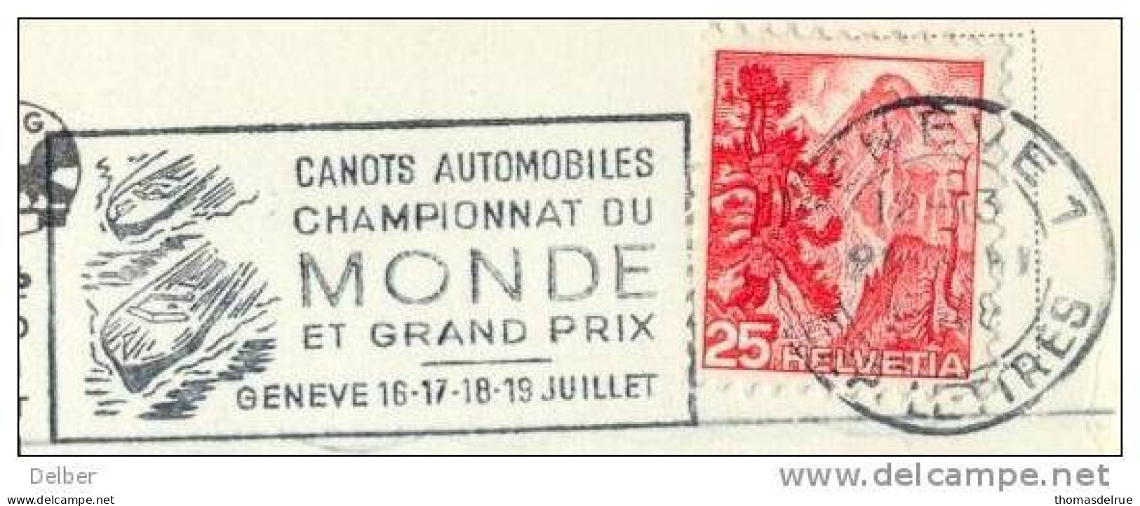 _Cc744: CANOTS AUTOMOBILES CHAMPIONNAT DU MONDE ET GRAND PRIX GENEVE 16-17-18-19 JUILLET  GENEVE 1  1948 - Canoe