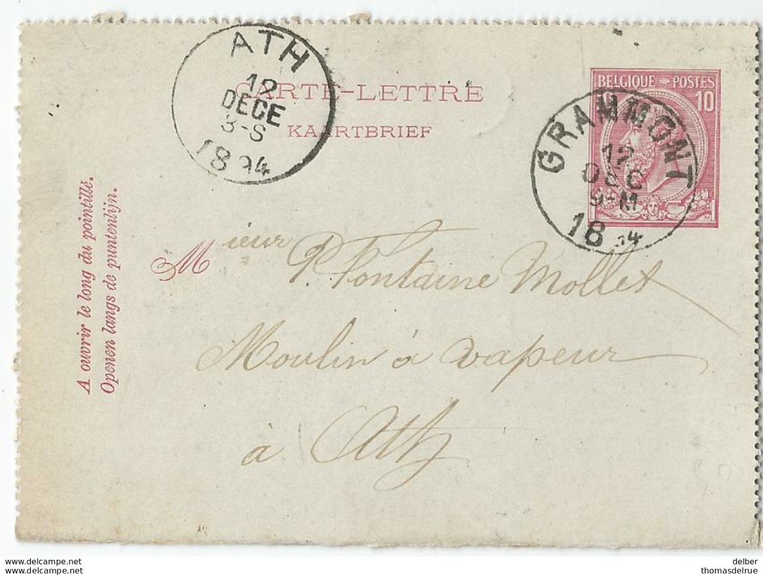 9Dp-457: GRAMMONT Op 10ct > ATH - Letter Covers