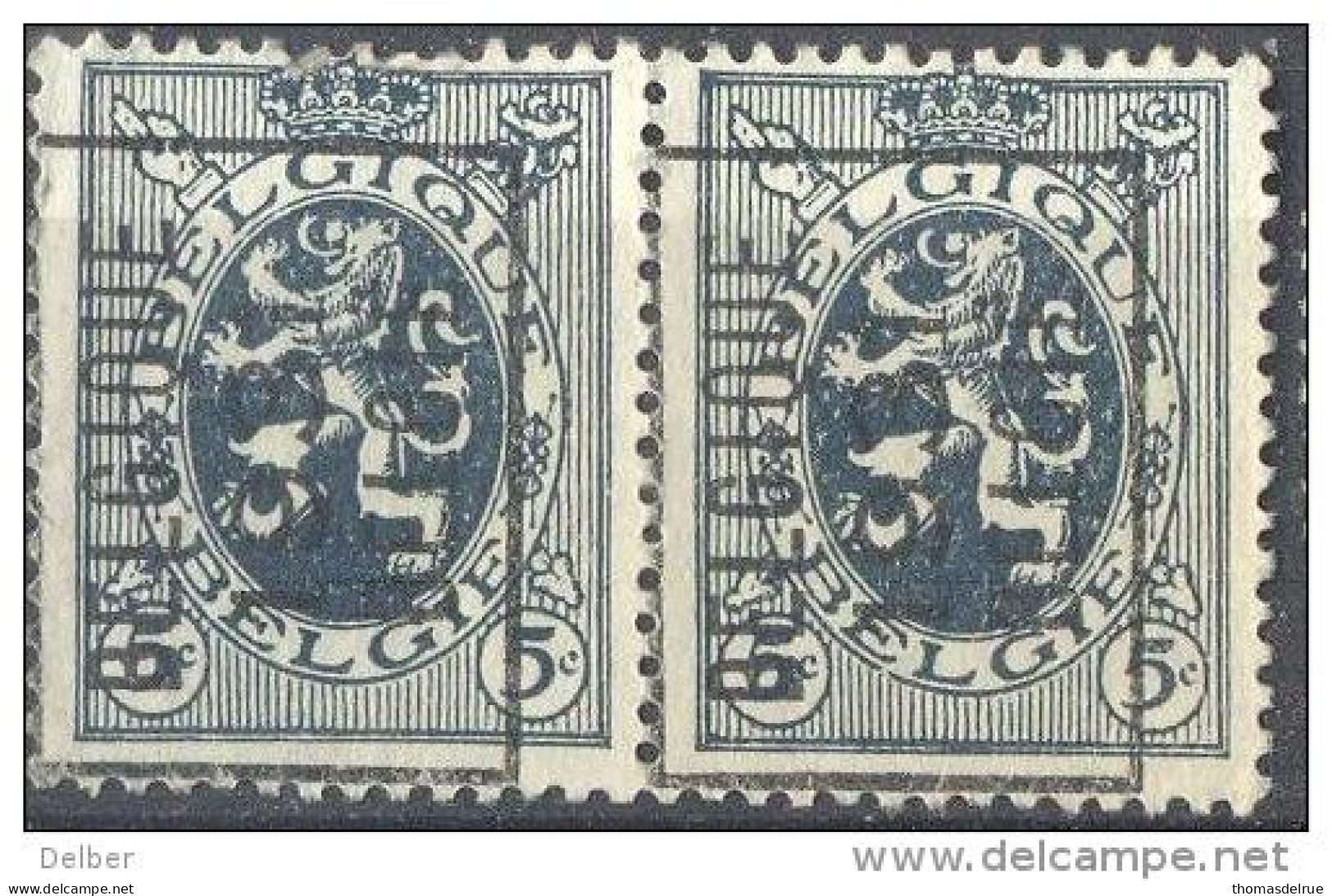 _4Wz593: N° 247A : BELGIQUE 1931 BELGIË: Paar - Typo Precancels 1929-37 (Heraldic Lion)