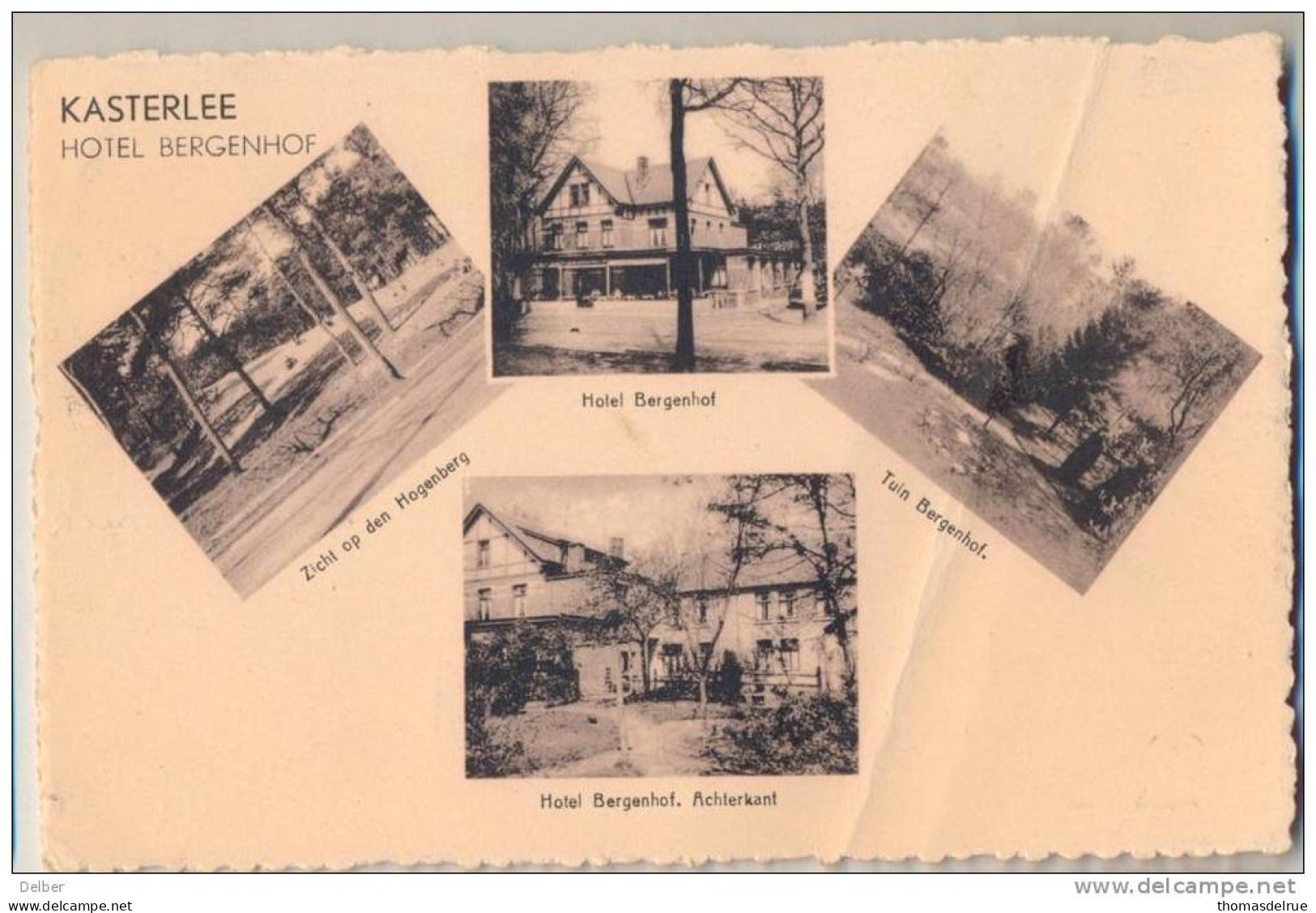 _Np115 : Hotel Bergenhof Familie Pension Groote Baan, 45 Kasterlee....1953..lichte Plooi.. - Kasterlee