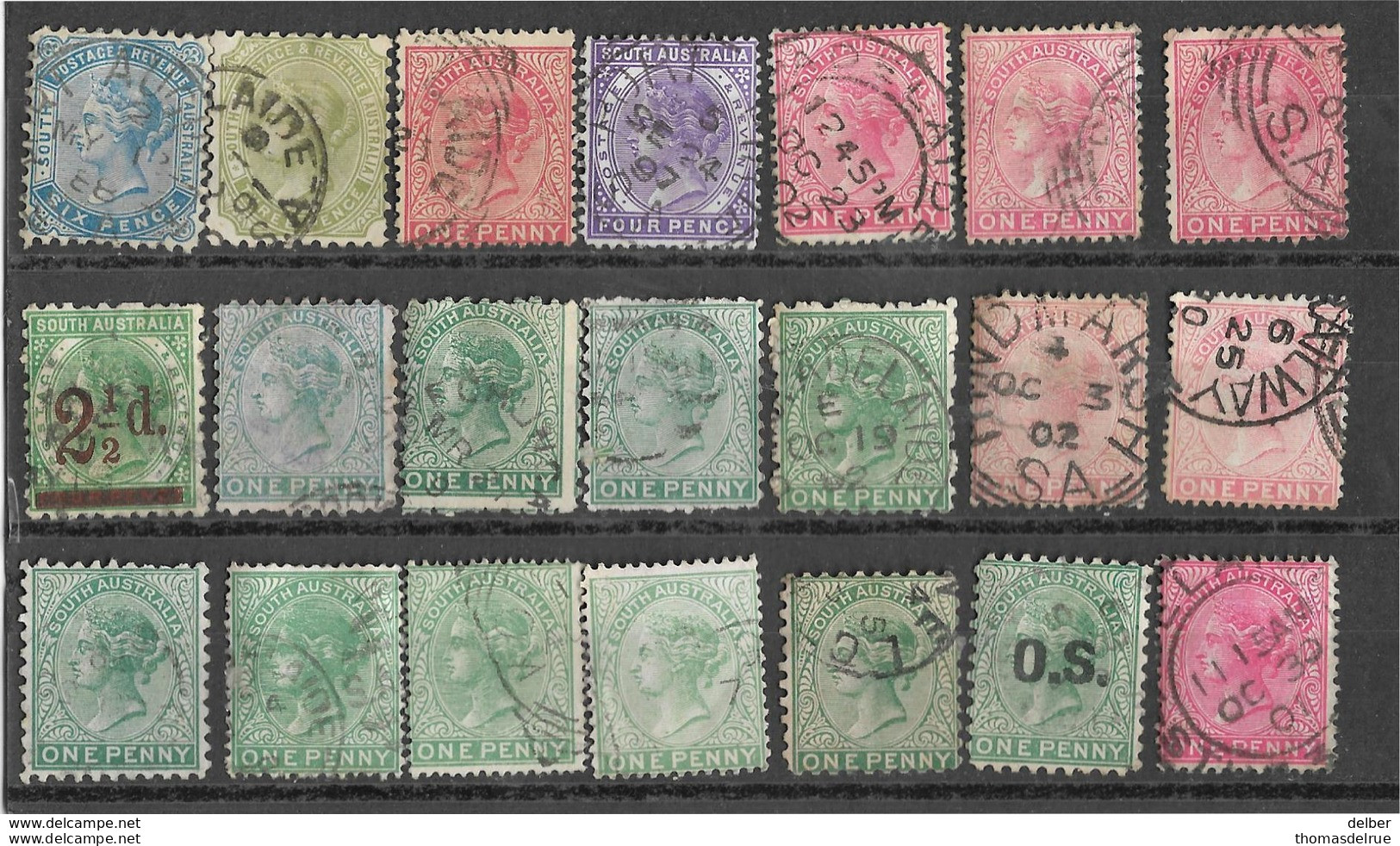 5Sb-635: Restje  Van 21 Zegels  South Australia: ..diverse .. Om Verder Uit Te Zoeken.. - Used Stamps
