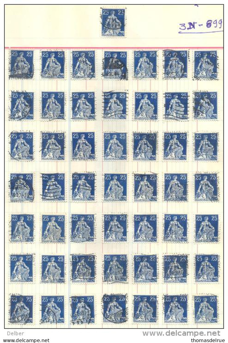 3n-899: 50 Double Stamps - Timbres Doubles:  N° 107: 25 C. - Oblitérés