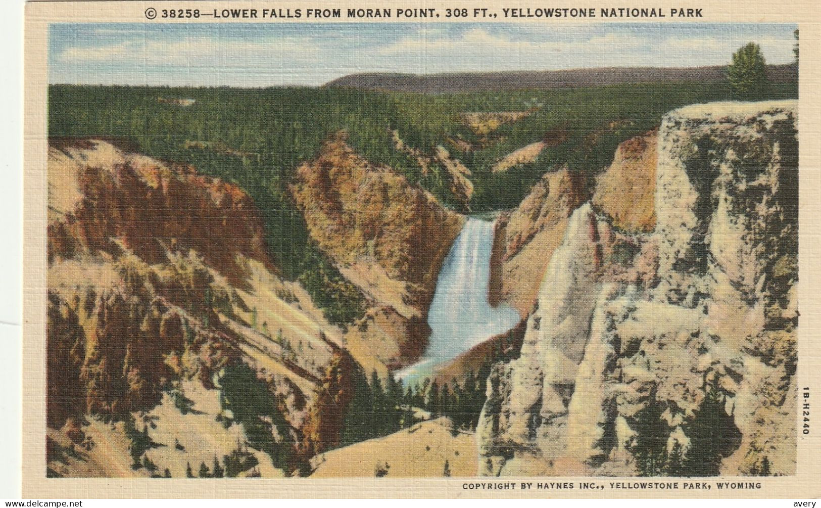 Lower Falls From Moran Point, 308 Ft., Yellowstone National Park, Wyoming - Yellowstone