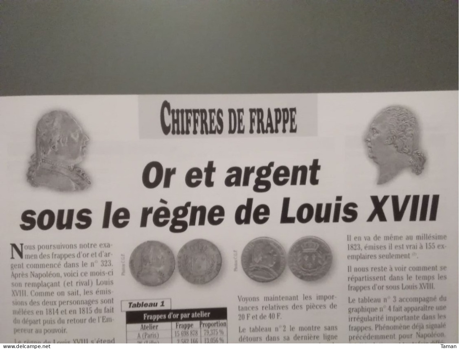 Numismatique & Change - Louis XVIII - Monnaies Et Religions - Salm - Italie - Français