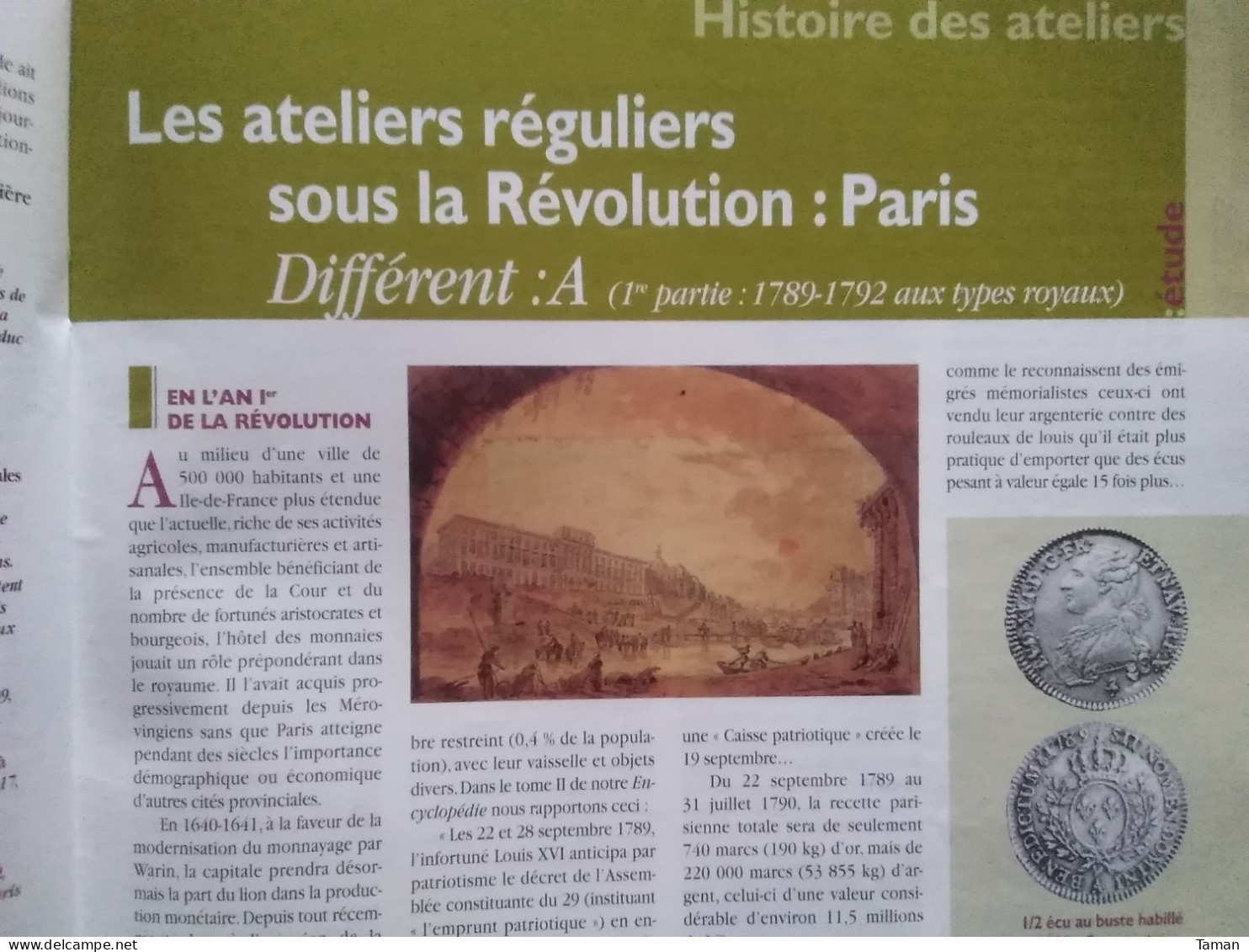 Numismatique & change - Grèce - Romaines - Régence Louis XV - Paris sous la Révolution - Morlon